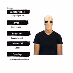 Horror Faceless Man Mask Creepy Devil Full Face Latex Helmet Scary Alien - Alien mask A