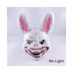 Halloween Bloody Rabbit Bear Mask Party Scary Cosplay Head Cover Masks - no light mask 9