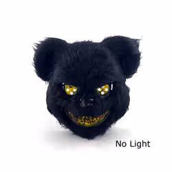 Halloween Bloody Rabbit Bear Mask Party Scary Cosplay Head Cover Masks - no light mask 11