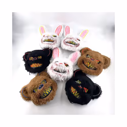 Halloween Bloody Rabbit Bear Mask Party Scary Cosplay Head Cover Masks - glowing mask 4