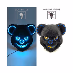 Halloween Bloody Rabbit Bear Mask Party Scary Cosplay Head Cover Masks - glowing mask 12