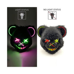 Halloween Bloody Rabbit Bear Mask Party Scary Cosplay Head Cover Masks - glowing mask 16