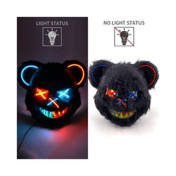 Halloween Bloody Rabbit Bear Mask Party Scary Cosplay Head Cover Masks - glowing mask 24