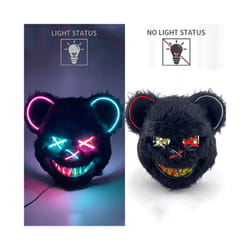 Halloween Bloody Rabbit Bear Mask Party Scary Cosplay Head Cover Masks - glowing mask 8