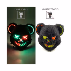 Halloween Bloody Rabbit Bear Mask Party Scary Cosplay Head Cover Masks - glowing mask 14