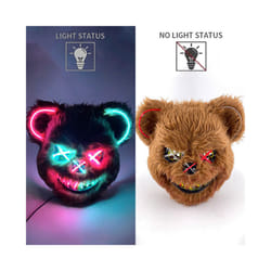 Halloween Bloody Rabbit Bear Mask Party Scary Cosplay Head Cover Masks - glowing mask 6