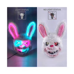 Halloween Bloody Rabbit Bear Mask Party Scary Cosplay Head Cover Masks - glowing mask 1