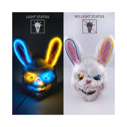 Halloween Bloody Rabbit Bear Mask Party Scary Cosplay Head Cover Masks - glowing mask 18