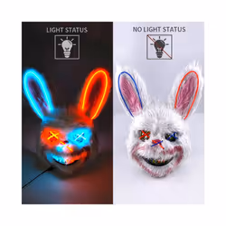 Halloween Bloody Rabbit Bear Mask Party Scary Cosplay Head Cover Masks - glowing mask 17