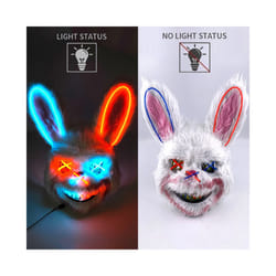 Halloween Bloody Rabbit Bear Mask Party Scary Cosplay Head Cover Masks - glowing mask 17