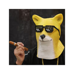 Monkey Mask Full Face Real Latex Mascara Animal Head Hood Halloween Carnival - Dog mask 4