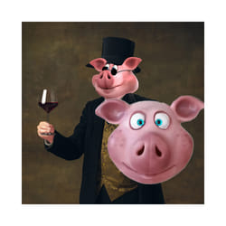 Monkey Mask Full Face Real Latex Mascara Animal Head Hood Halloween Carnival - Pig mask