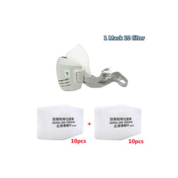 Dust Mask +20pcs Filter Cotton Respirator Half Face Dust-proof Mask Anti - 1 Mask 20filter