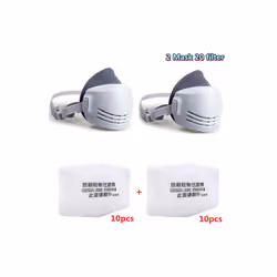 Dust Mask +20pcs Filter Cotton Respirator Half Face Dust-proof Mask Anti - 2 Mask 20 filter
