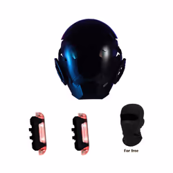 ) Cyberpunk Mask Role Playing Cosplay Robocop of the Future Futuristic Cool - CYBER00(Red White