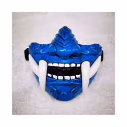 Japanese Samurai Oni Demon Mask Cosplay Horror Prajna Hannya Evil Killer - Blue