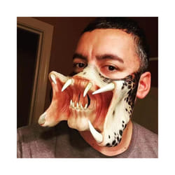 Lucifer Cosplay Latex Masks Halloween Costume Horror Demon Devil Face - Fanged mask