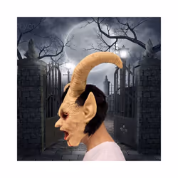 Lucifer Cosplay Latex Masks Halloween Costume Horror Demon Devil Face - Man mask