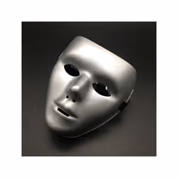Gold/Sliver Face Mask Men Ghost Dance Performances Props Antique Masquerade - Sliver