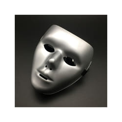 Gold/Sliver Face Mask Men Ghost Dance Performances Props Antique Masquerade - Sliver