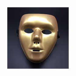 Gold/Sliver Face Mask Men Ghost Dance Performances Props Antique Masquerade - Sliver