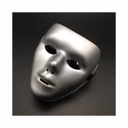 Gold/Sliver Face Mask Men Ghost Dance Performances Props Antique Masquerade - Sliver