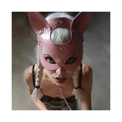 Bdsm Leather Mask Bondage Sexy Harness Adult Game Couples Women Cat Mask - style2