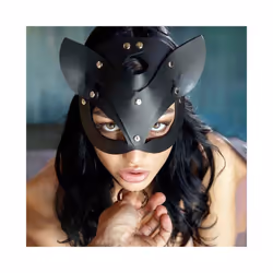 Bdsm Leather Mask Bondage Sexy Harness Adult Game Couples Women Cat Mask - style2