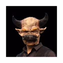 Alligator Mask Masquerade Party Adult Latex Reptile Animal Full Face Helmet - Bull mask