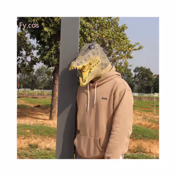 Alligator Mask Masquerade Party Adult Latex Reptile Animal Full Face Helmet - Bull mask