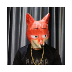 Alligator Mask Masquerade Party Adult Latex Reptile Animal Full Face Helmet - Fox mask