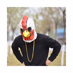 Alligator Mask Masquerade Party Adult Latex Reptile Animal Full Face Helmet - Chicken mask