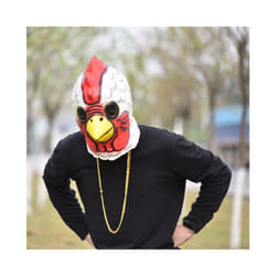 Alligator Mask Masquerade Party Adult Latex Reptile Animal Full Face Helmet - Chicken mask