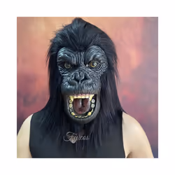 Alligator Mask Masquerade Party Adult Latex Reptile Animal Full Face Helmet - Gorilla mask