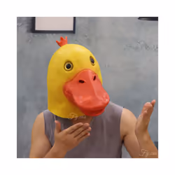 Alligator Mask Masquerade Party Adult Latex Reptile Animal Full Face Helmet - Duck mask 2