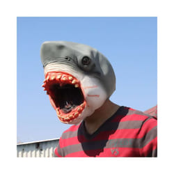 Alligator Mask Masquerade Party Adult Latex Reptile Animal Full Face Helmet - Shark mask