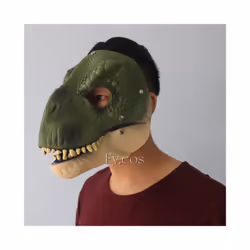 Alligator Mask Masquerade Party Adult Latex Reptile Animal Full Face Helmet - Dino mask 1