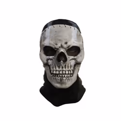 Game Ghosts Skull Special Mask Cosplay Costume Latex Masks Hood Headgear - C