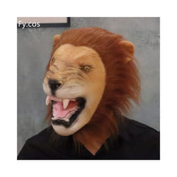 Rubber Duck Halloween Costume Cosplay Animal Latex Full Face Funny Masquerade - lion mask