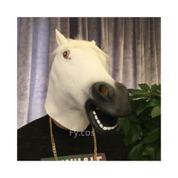 Rubber Duck Halloween Costume Cosplay Animal Latex Full Face Funny Masquerade - horse mask B