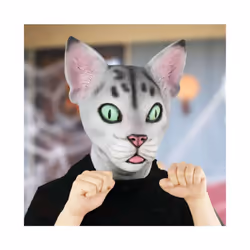 Rubber Duck Halloween Costume Cosplay Animal Latex Full Face Funny Masquerade - Cat mask B