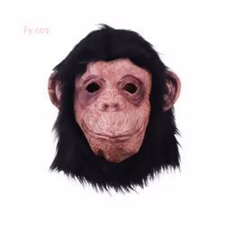 Gorilla Mask Novelty Monkey Orangutan Costume Cosplay Latex Animal Funny - Monkey mask A