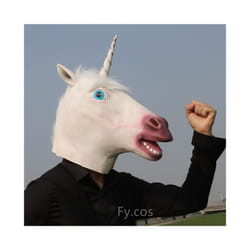 Gorilla Mask Novelty Monkey Orangutan Costume Cosplay Latex Animal Funny - Unicorn mask A