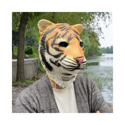 Gorilla Mask Novelty Monkey Orangutan Costume Cosplay Latex Animal Funny - Tiger mask
