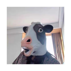 Gorilla Mask Novelty Monkey Orangutan Costume Cosplay Latex Animal Funny - Cow mask