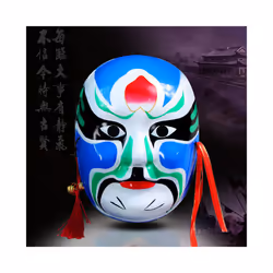 Chinese Style Painted Peking Opera Facial Mask Peking Opera Facial Mask - Cheng Yaojin