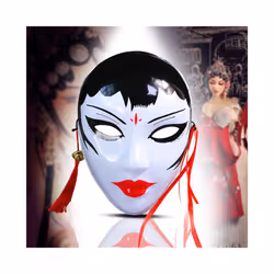 Chinese Style Painted Peking Opera Facial Mask Peking Opera Facial Mask - Small female role in