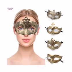 1 Piece Masquerade Tiara Halloween Sexy Eye Mask for Women Men Fancy Dress - 1pc as picture