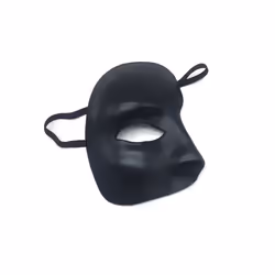 Half Face One-eyed Masquerade Mask Gold Silver Black Masquerade Party - 2
