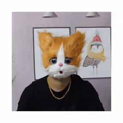 Creepy Teddy Bear Rabbit Bloody Mask Masquerade Horror Animal Half Face - Cat B